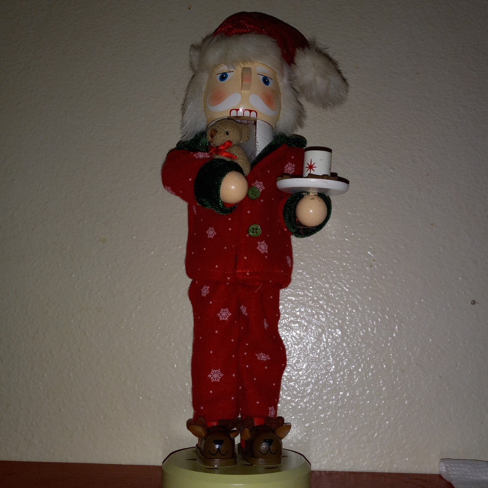 Holiday Nutcracker with Teddy Bear and Cup